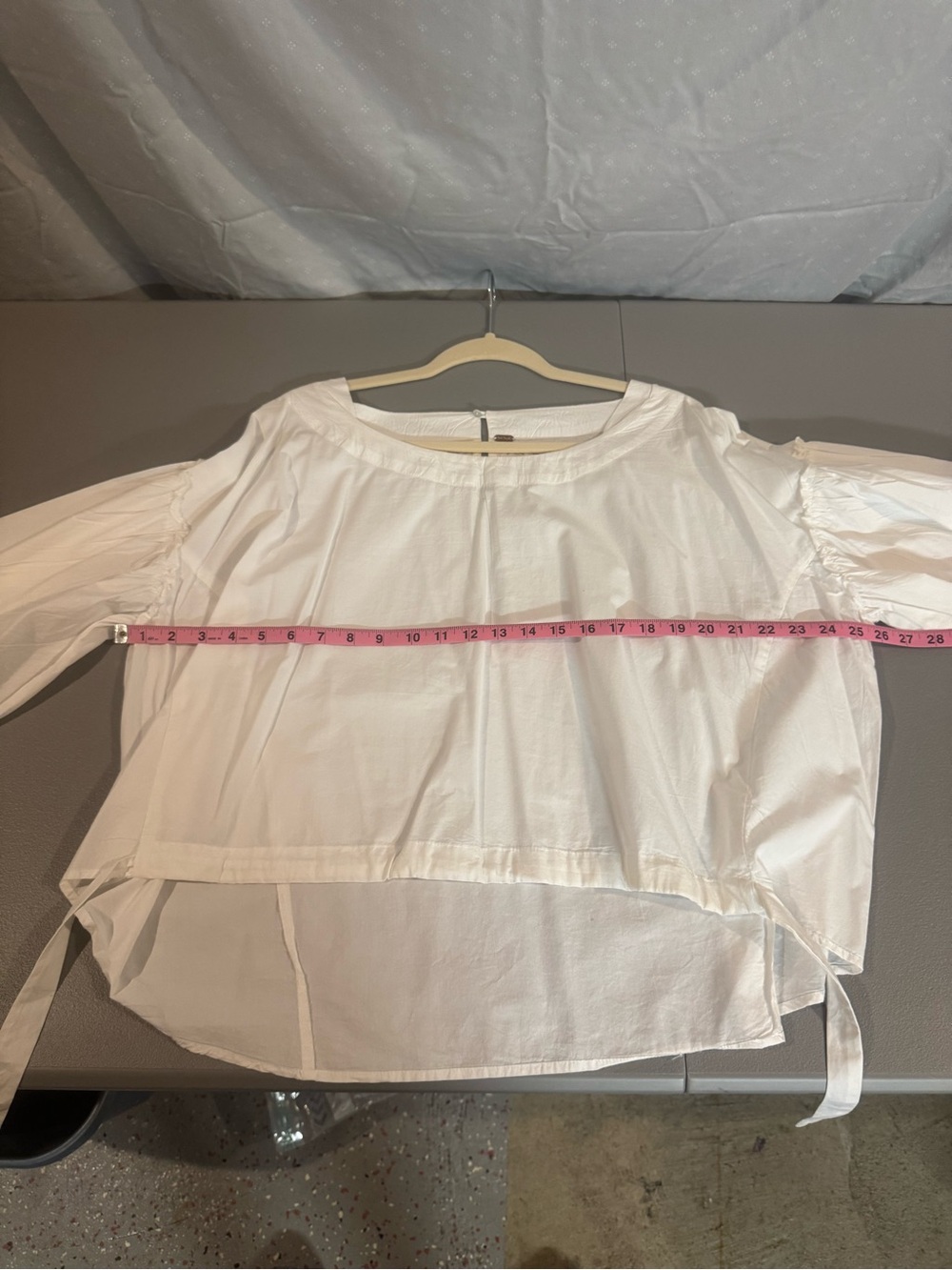 Free People White Peasant Tie-Side Blouse - Picture 3 of 5